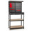 Casart Tool Storage Workbench w/Pegboard Tool Work Table w/Shelves Drawer 11