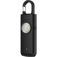 (Black) Rechargeable Personal Alarm for Women, Siren Alarm Christmas Birthday Gift for Daughter
