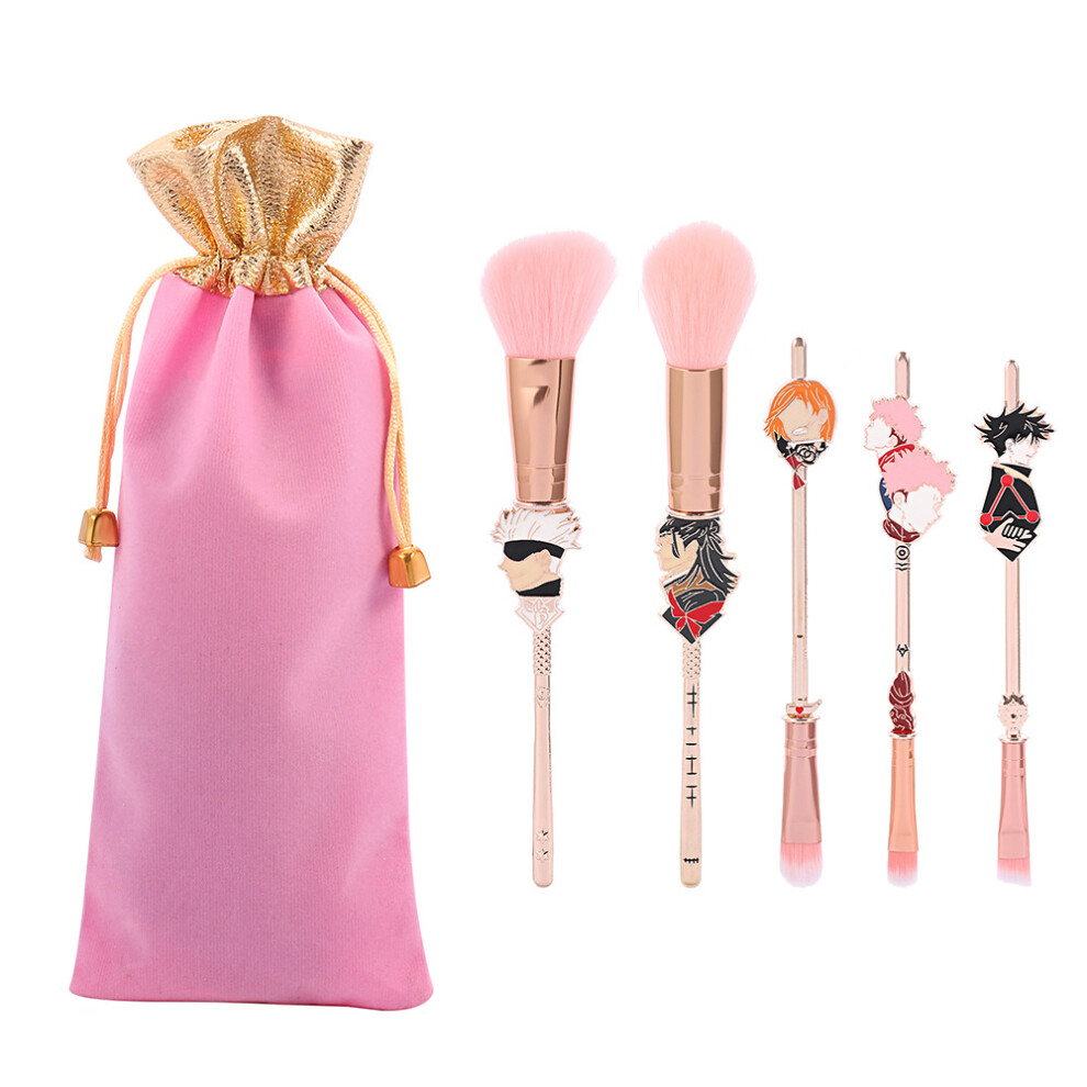 5pcs/set Makeup Brush Jujutsu Kaisen Cosplay Cosmetic Beauty Tools