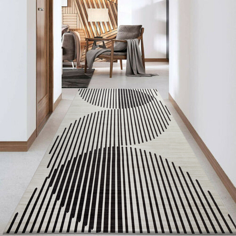 Aspire Homeware (80X300 Cm- Large Runner Rug/Carpet, Jett) Non-Slip Area Rugs Printed Geometric Carpets Hallway Runner Multicoloured