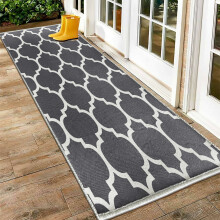 (AVA GREY, 80cm x 150cm (2ft 6" x 5ft)- Large Runner Rug) Non Slip Area Rugs Printed Geometric Carpets Mats