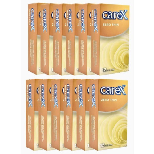 Zero Thin Condoms Durable, Reliable And Long-Lasting, Smooth, Parallel-Sided, Pack Of 12 Boxes