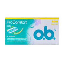 OB ProComfort Normal Tampons, Easy Insertion And Reliable Protection, Moderate Absorbency, Flexible Design, 16's