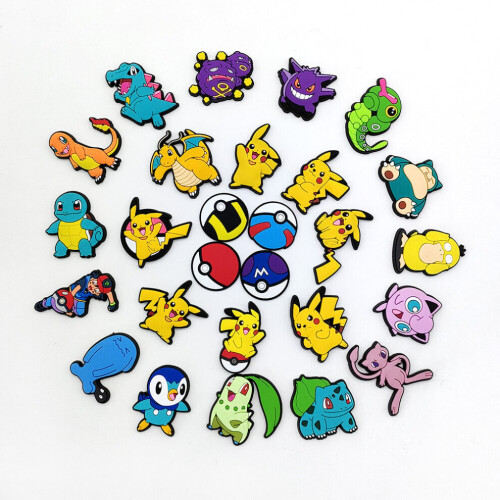 27Pcs Pokemon Pikachu Jibbitz Croc Charms Shoe Kids Great Gift Idea