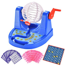 2 Player Family Fun Deluxe Bingo Cage Champion Set Simulative Lottery Machine Children Educational Toys Party Game Number