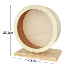 (M) Wooden Hamsters Exercise Wheel Silent Smooth Running Pet Eco Friendly Decor