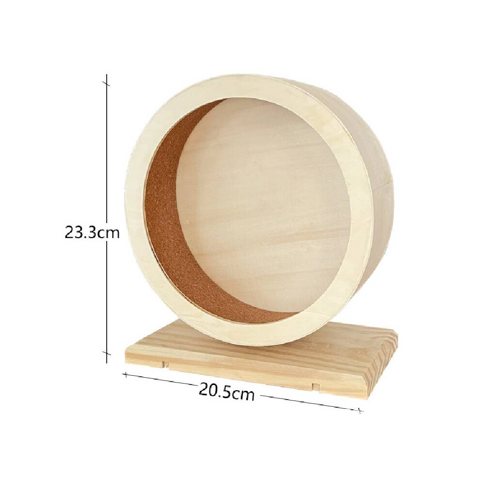 (M) Wooden Hamsters Exercise Wheel Silent Smooth Running Pet Eco Friendly Decor