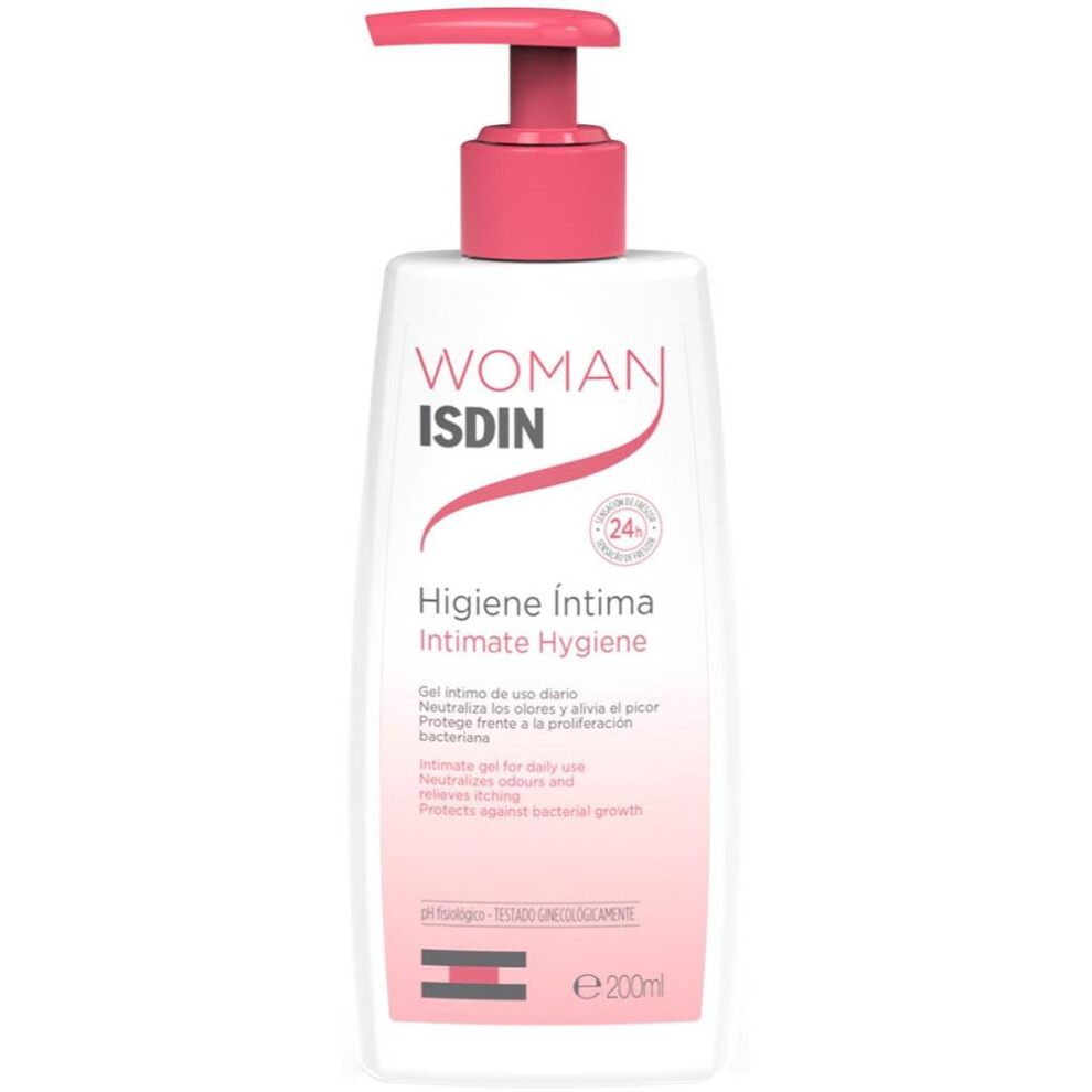 Isdin Woman Intimate Hygiene Gel, Hydrates And Helps Avoid Dryness, Neutralises Odours, Affords Relief From Itching, 200ml