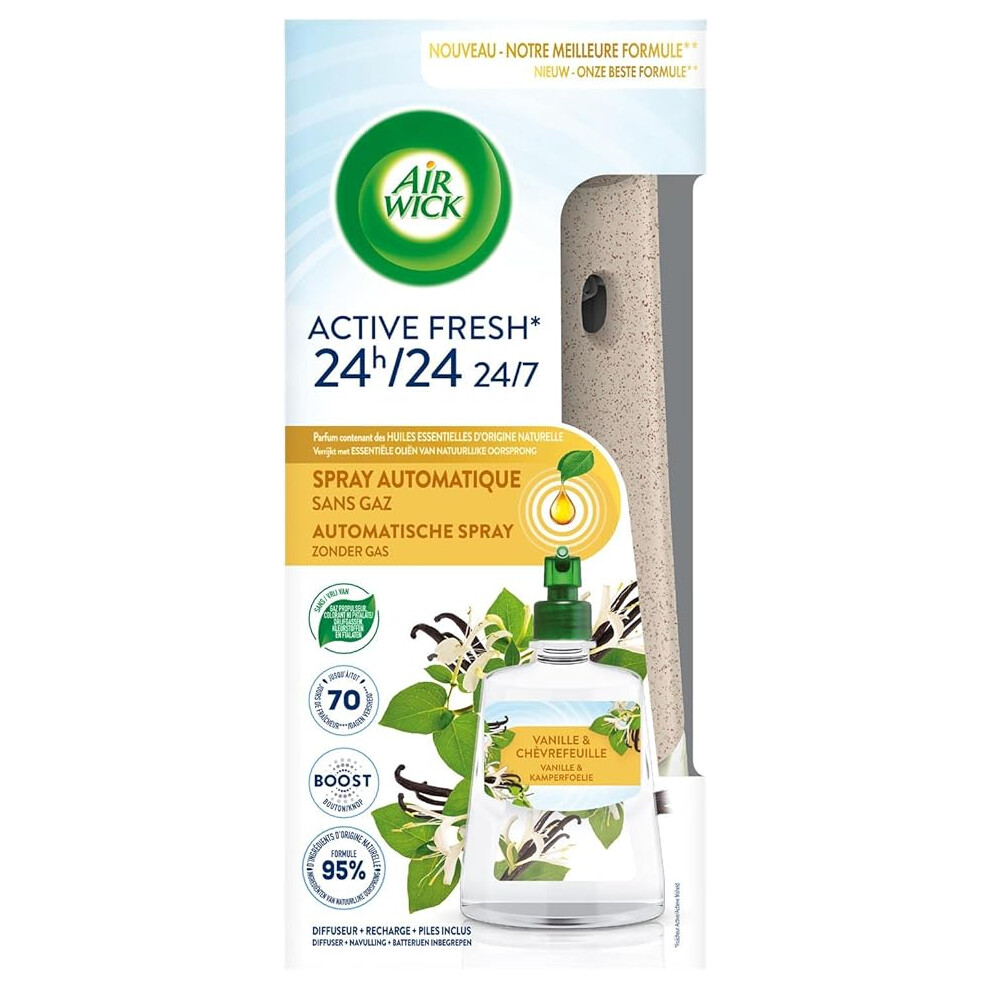 Air Wick 24/7 Active Fresh Aerosol Free Automatic Spray vanilla & Honeysuckle