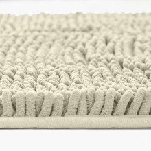 (40x60 cm, Cream) Chenille Bathroom Rug Mat Dog Doormats Absorbent Non Slip Bath Shower Mats UK
