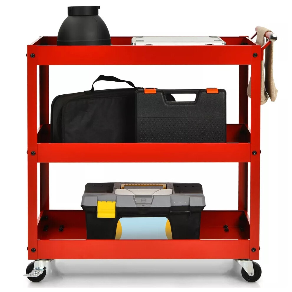 3-Tier Tool Trolley Utility Cart Heavy Duty Service Cart