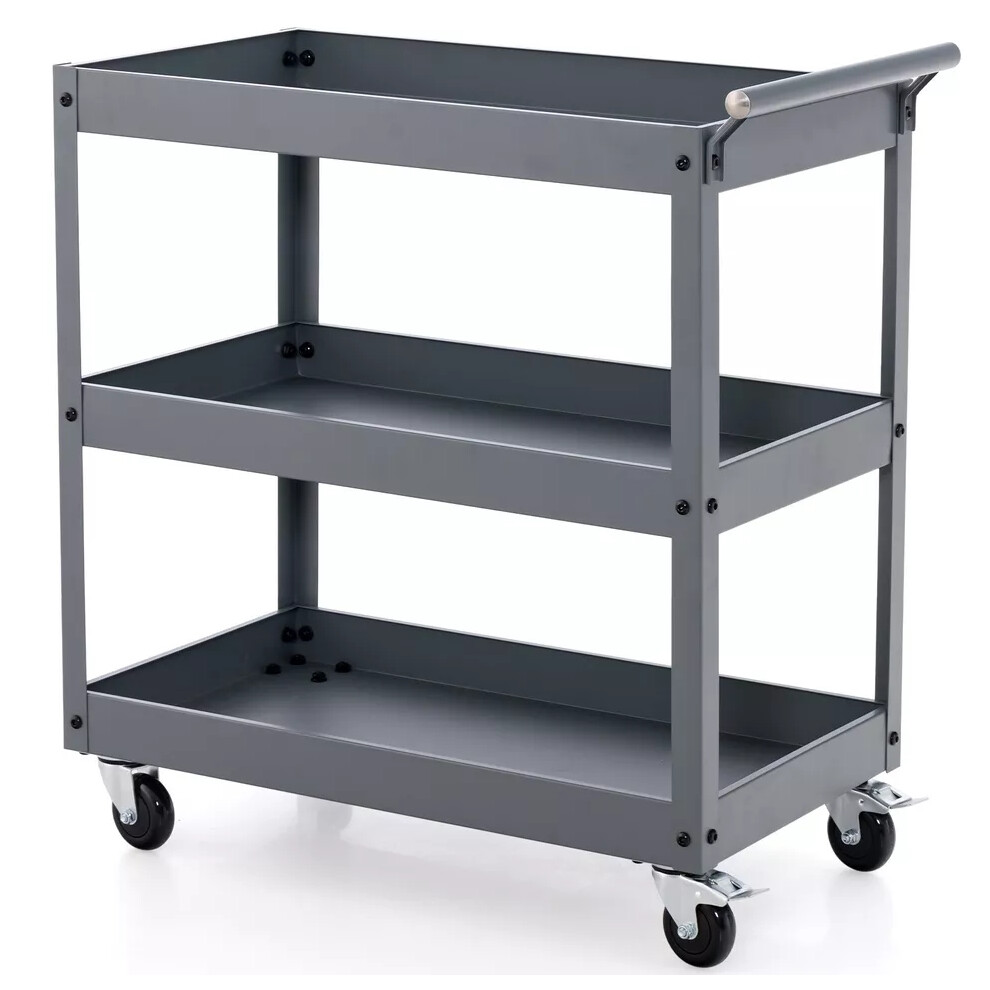 3-Tier Commercial Utility Cart Dining Room Heavy Duty Service Cart