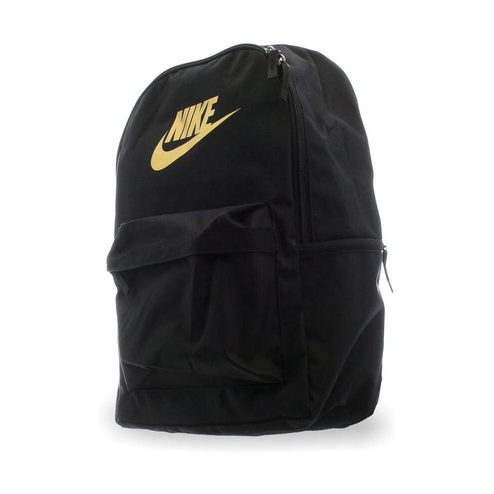 (Misc, Black/Black/Metallic Gold) NIKE Unisex Heritage Backpack - 2.0 Bag (pack of 1)