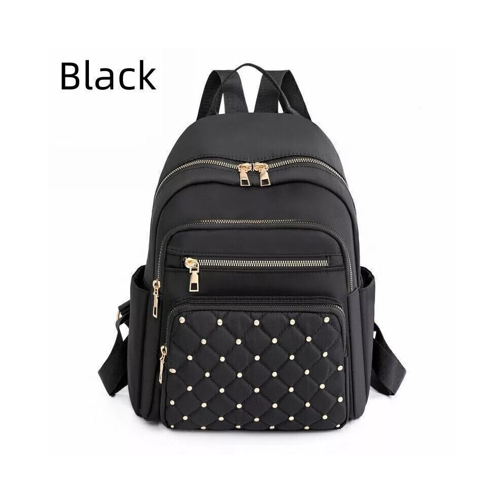 (Schwarz) Women's backpack shoulder bag travel city backpack anti theft leisure backpack