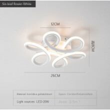 (O type white) 3 Color Modern Ceiling Lamp, Square LED Ceiling Lights for Bedroom Hallway Office Kitchen Living Room