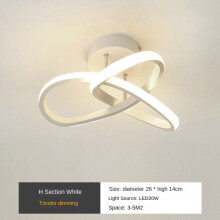 (G model white) 3 Color Modern Ceiling Lamp, Square LED Ceiling Lights for Bedroom Hallway Office Kitchen Living Room