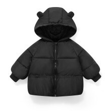 (Black, 5-6Years) Baby Kids Girls Winter Coats Parka Jackets Warm