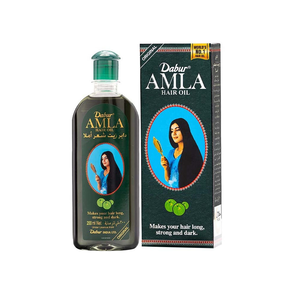 DABUR Amla Hair Oil  Natural Mineral and Vegetable Oils Reduce Premature Pigment loss From Hair 200ml