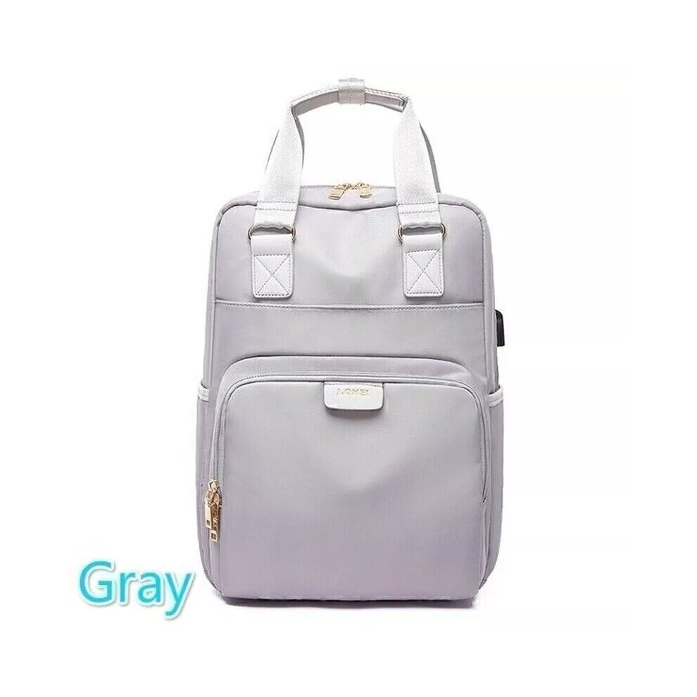 (Gray, 15.6in) Anti Theft Backpack Waterproof Bag School Travel Laptop Bags with USB Charging-image-OPC-PF5J8NQ-NEW