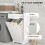 Homcom HOMCOM Bathroom Cabinet with Folding Laundry Hamper and Drawer, White 4