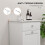 Homcom HOMCOM Bathroom Cabinet with Folding Laundry Hamper and Drawer, White 5