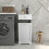 Homcom HOMCOM Bathroom Cabinet with Folding Laundry Hamper and Drawer, White 6