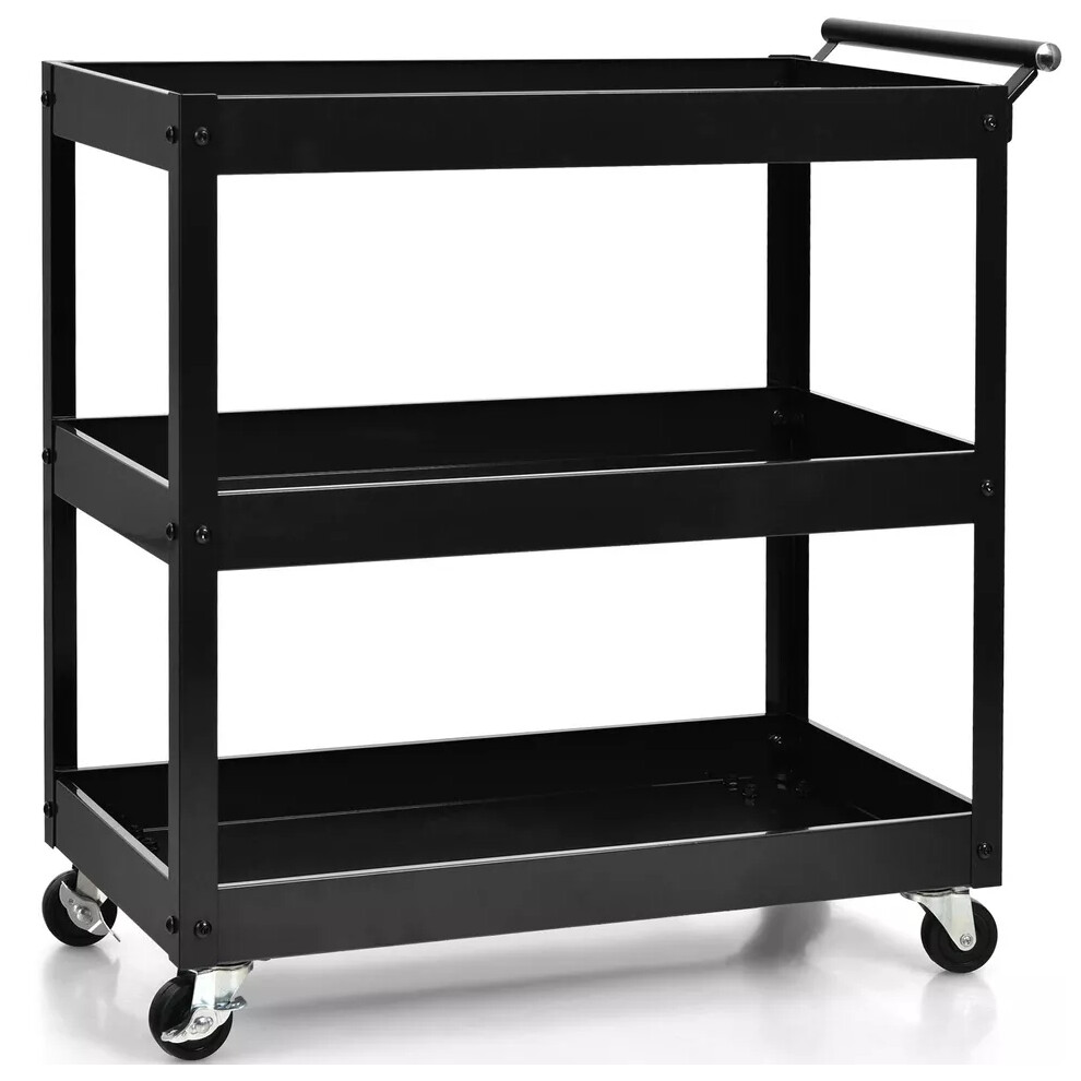 3-Tier Tool Trolley Utility Cart Heavy Duty Service Cart