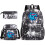 (Lightning Black 1) Mr Beast Lightning Cat 3-Piece Backpack Set Student Laptop Canvas Bag 1