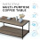 House of Home Rustic Coffee Table Grey with Metal Frame for Home Decor 100X50X 45cm 3