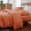 (Rust, King 4PC Set) Duvet Cover Set with Pillowcases & Fitted Sheet 5
