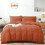 (Rust, Super King 4PC Set) Duvet Cover Set with Pillowcases & Fitted Sheet 3