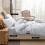 (Silver, Double 4PC Set) Duvet Cover Set with Pillowcases & Fitted Sheet 1