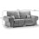 Verona High Back Grey Fabric 4 Seater Sofa 2