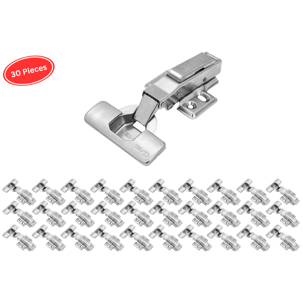 Stolmet (30 Hinges) Soft Close Hinges Overlay 35mm for Cabinet Doors