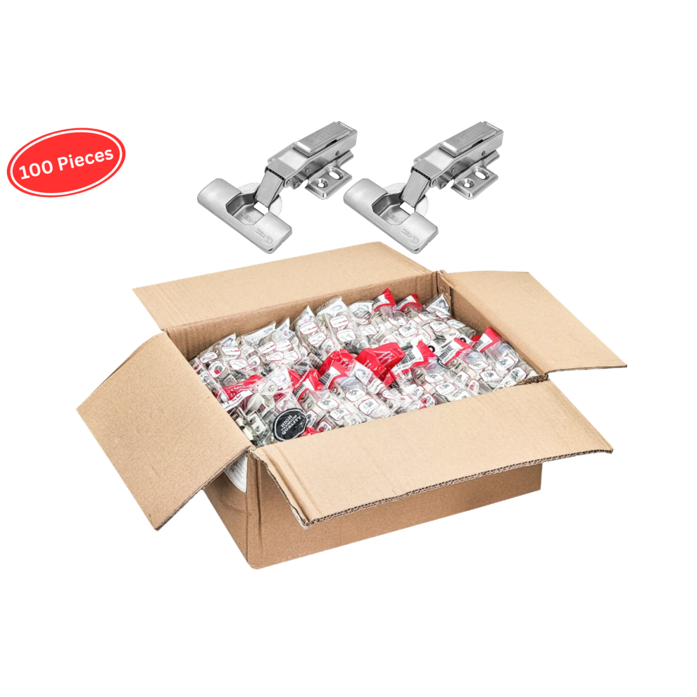 Stolmet (100 Hinges) Soft Close Hinges Overlay 35mm for Cabinet Doors