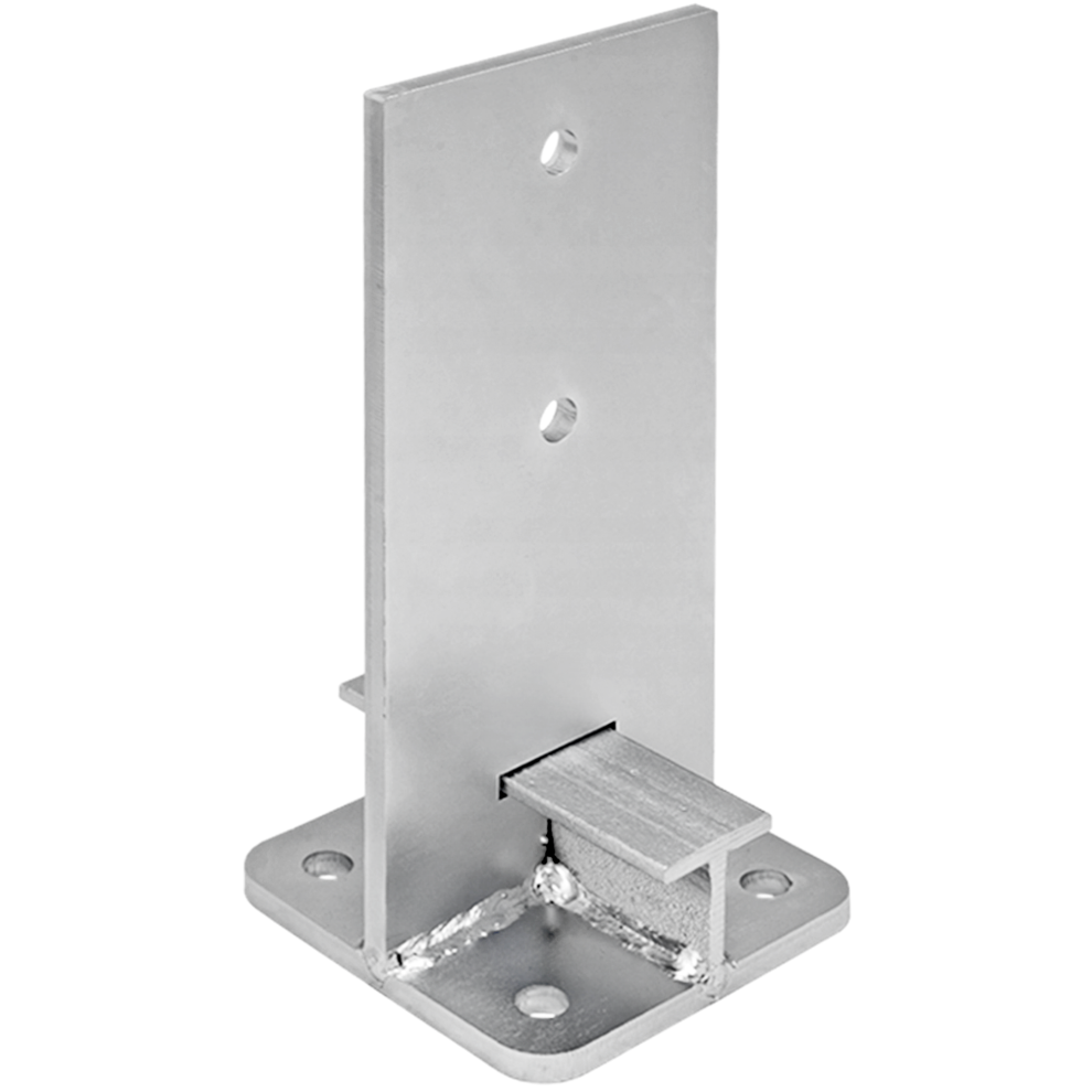 Diyuk (Pack Of: 8, 90Mm X 200Mm X 6.0Mm ( 3 1/2" )) Fence Base Support Brackets Concealed Shoe Pergola, Posts, Bolt Down Feet
