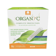 Organyc Tampons With Applicator, Size Super Plus, Effective Protection, Super Absorbency, Hygienic And Convenient, 14's