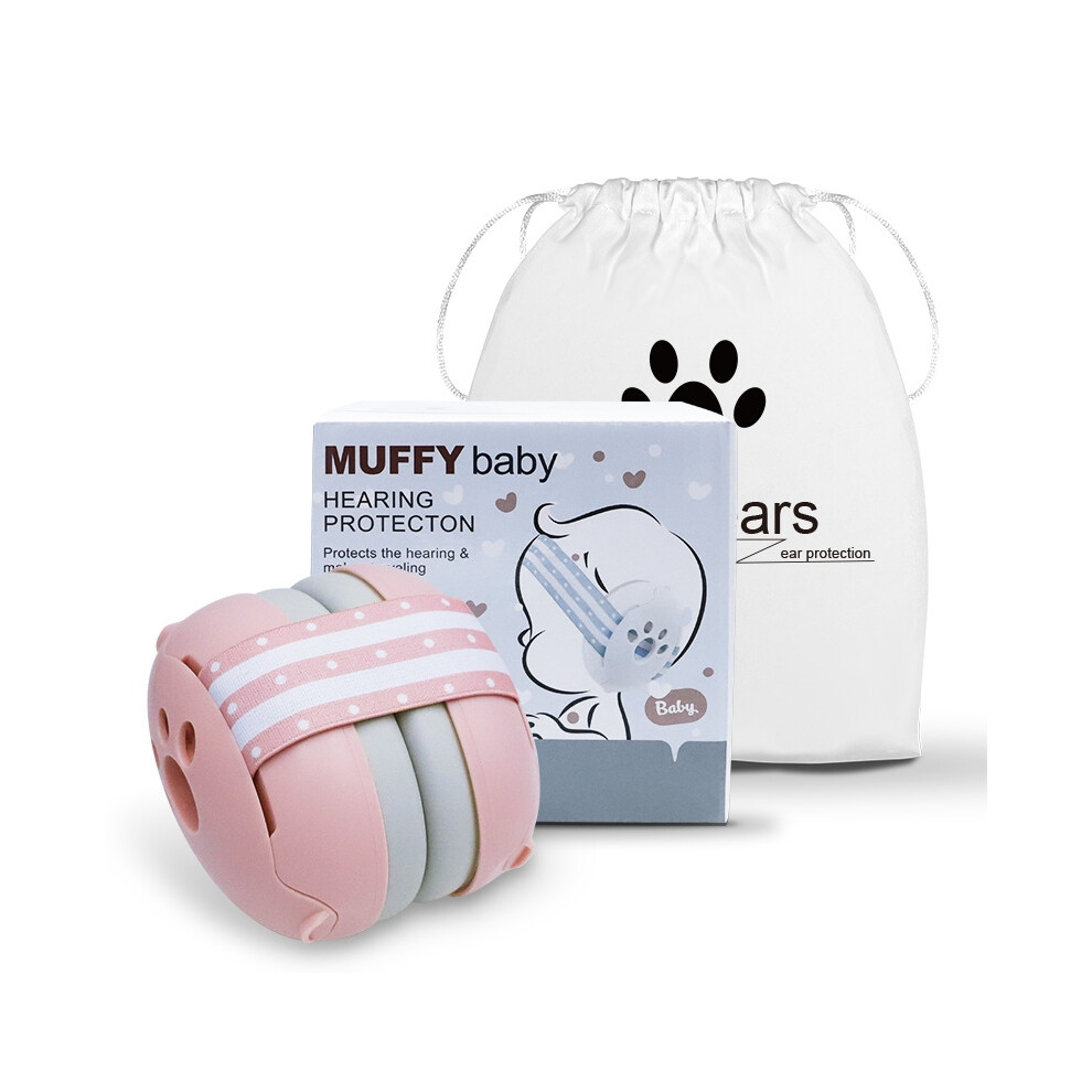 (Pink) Baby Ear Protection for Babies and Toddlers Up to 36 Months Noise Reduction Earmuffs Comfortable Baby Headphones Improve Sleep