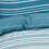 (Single, Teal) Printed Reversible Polycotton Textured Stripe Duvet Cover Set 6