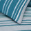 (Single, Teal) Printed Reversible Polycotton Textured Stripe Duvet Cover Set 8