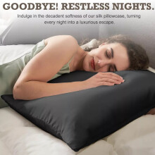 (Black, Pillowcases Pair) Duvet Cover Set with Pillowcases & Fitted Sheet