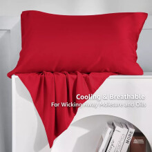 (Burgundy Red, Pillowcases Pair) Duvet Cover Set with Pillowcases & Fitted Sheet