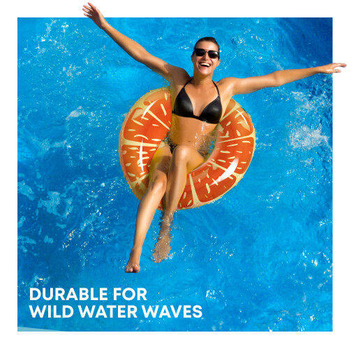 (Orange) SPLASH! Inflatable Swimming Pool Ring, 90cm 2
