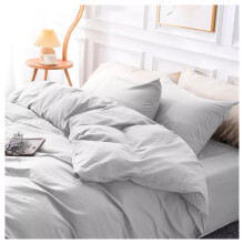 (Silver, Super King) Modern Duvet Cover Set Hotel Quality Fitted Bed Sheets & Pillowcases