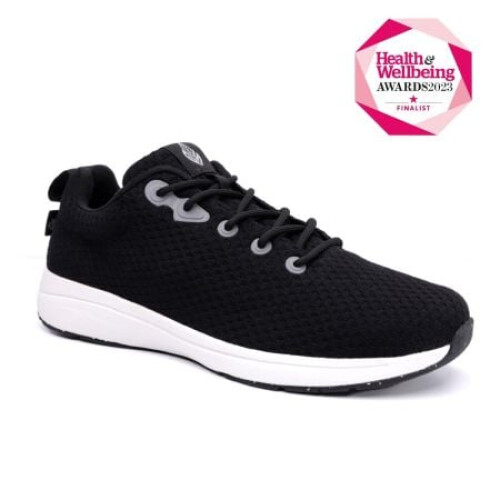 (UK6, Black/White) Green Steps ONE Arch Support Trainers UNISEX 2