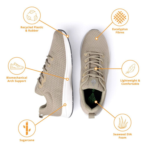(UK6, Green) Green Steps ONE Arch Support Trainers UNISEX 1