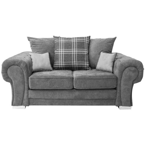 Verona Scatter Grey Fabric 2+1 Seater Sofa Set 1