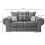 Verona Scatter Grey Fabric 2+1 Seater Sofa Set 4