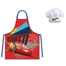 Disney Cars Lightning McQueen Apron and Chef's Hat Set Age 3-8 years