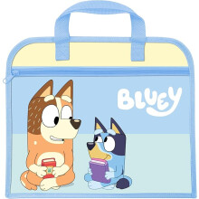 Sac d'école à fermeture éclair bleu clair Bluey &amp; Chilli